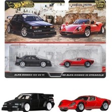 Hot Wheels Premium Car Culture 2'li Paket Alfa Romeo 155 V6 Tı - 69 Alfa Romeo 33 Stradale