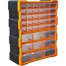 39'lu Takım Çantası Plastik Organizer Vida Dübel Civata Kutusu Bölmeli Avadanlık Monoblok
