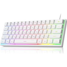 Mini%60 Oyun Klavyesi, Yükseltme Rgb Arkadan Aydınlatmalı 61 Anahtar Ultra Kompakt Klavye, TS91 Ergonomik Su Geçirmez Mekanik Hissetme Ofis Bilgisayar Klavyesi, Pc, Mac, Ps4, Xbox One Oyuncu