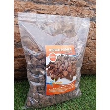 Kırmızı Pomza Taşı 15-25 mm 3 Lt 1.5 kg Volkanik Ponza Lav Taşı Kaktüs Sukulent Tarım Pomzası