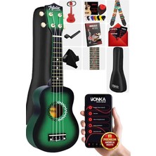 UKX-500GR Sunburs Efektli Maun Soprano Ukulele Full Set