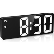 LED Çalar Saat, Dijital Masa Saati, 4 Parlaklık, Tarih, 12/24 Saat, Erteleme ve Dst Fonksiyonu, Büyük LED Ekranlı Dijital Saat, Taşınabilir Saat, C Tipi Elektrikle Çalışır/pille Çalışır