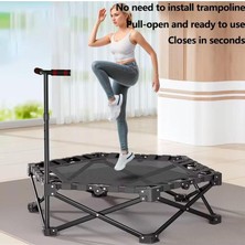 Tutmalı Katlanır Step Trambolin 106 cm Yetişkin -Çocuk Siyah Tek Ebat