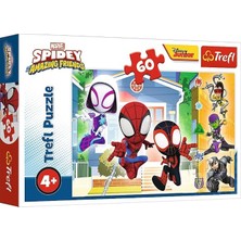 17371 Marvel'in Masal Kahramanlarını Içeren 60 Parça Renkli Yapbozlar Süper Arkadaşlar Eğlence 4 Yaş ve Üzeri Çocuklar Için Eğlence Spidey ve Örümcek Dünyasındaki Muhteşem Arkadaşları