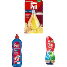 Merfi Store Deo Duo-Perls Limon ve Portakal Kokulu+ Pril Bulaşık Makinesi Parlatıcısı + Pril Excellence Duo Jel Bulaşık Makinesi