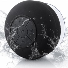 Merfi Store Su Geçirmez Bluetooth Hoparlör Vantuzlu Havuzda Yağmurlu Havalarda Ipx4 3W Kaliteli Ses Banyo Duş Hoparlörü | S56 (Siyah)