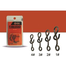 Captain 5019 Yapay Balık Klipsi Spiral 15LI Paket Black Nikel