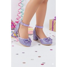 NeSe Shoes Kız Çocuk Fiyonklu Prenses Topuklu Ayakkabı — Mormor