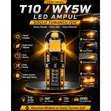WY5W Turuncu Amber LED Ampul 12V Canbus Park Plaka Sinyal Ayna Çamurluk Lambası 360° Işık 1 Adet