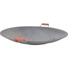Atasoy Ticaret Güryan 55 cm Döküm Kavurma Gözleme Sacı Gri Ergonomik Saplı