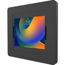 iPad Duvar Montajı - iPad Pro 12.9 Inç, Surface Pro 3, 4, 5, 6, 7, 8, x Için Tuş Kilidi ve Iç Kablo Yönlendirmesi ile Cta Hırsızlığa Karşı Büyük Kilitleme Tablet Muhafazası - Siyah -