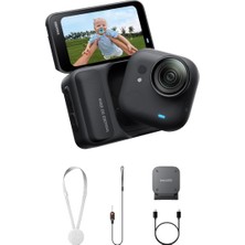 Go Ultra Siyah - Küçük 4K Hafif Kamera, Kompakt Eller Serbest Pov Fotoğraf Makinesi ve Video Kamerası, Vlog, Spor, Bisiklet, Koşu ve Günlük Kullanım Için Manyetik ve Taşınabilir Aksiyon