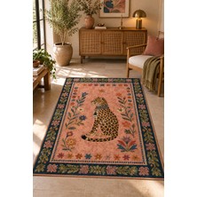 Rugs Modern Halı Mira Loft Özel Tasarım Kahverengi, Bej ve Turkuaz Ince Dokuma Salon Halısı