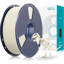 Pla+ Filament 1,75 Mm, Pla Plus 3D Yazıcı Filament, Daha Sert ve Dayanıklı 3D Baskı Pla+ Filament, Düzgünce Sargılanmış, Ölçü Doğruluğu +/- 0,02 Mm, 1 kg Kemik Beyazı