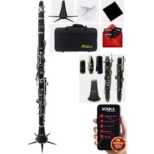 BNS-4000 Pak Sol Klarnet 4 Yüzüklü Standlı Full Set