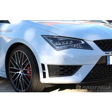 Design Seat Leon ile Uyumlu Vw Golf 7 Sis Farı Sticker, Parlak Siyah