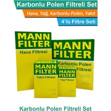 2008 ile Uyumlu 1.5 Bluehdı Dizel Mann Filtre Bakım Seti 2019 Hava+Yağ+Yakıt+Karbonlu Polen