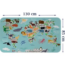 Uslucan Alışveriş Eğitici Dünya Haritası Dünya Atlası Çocuk ve Bebek Odası Duvar STICKER-85X130-3775