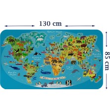Uslucan Alışveriş Eğitici Dünya Haritası Dünya Atlası Çocuk ve Bebek Odası Duvar STICKER-85X130-3808