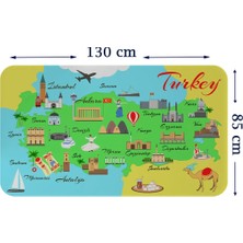Uslucan Alışveriş Eğitici ve Öğretici Cocuk Odası Türkiye Haritası Duvar STICKER-85X130-3876