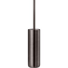 Tuvalet Fırçası -Modo- Renk Yanık Metal, Tuvalet Fırçası ve Banyo Kabı 9 x 49 cm (66465)