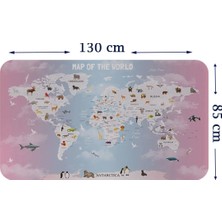 Uslucan Alışveriş Eğitici Dünya Haritası Dünya Atlası Çocuk ve Bebek Odası Duvar STICKER-85X130-3801