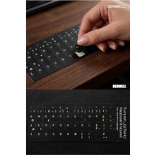 Adet Turkish Q Klavye Sticker 1x Türkçe Q Klavye Etiketi Laptop Pc Sticker Silinmez Kolay Yapışır