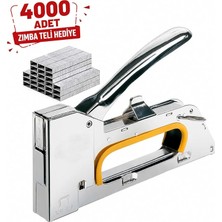 Mobilya Zımba Tabancası 13/4-6-8 mm + 4000 Adet Zımba Teli Hediyeli