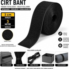 Cm-3 Metre Siyah Cırt Bant – Hook & Loop Cırt Cırt Bant – Güçlü Tutuculuk – Tekstil, Çanta, Kablo ve Ev Kullanımı (Arkası Yapışkanlı Değildir.)