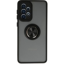 Metemix Newface  Galaxy A33 5g Kılıf Montreal Yüzüklü Silikon Kapak - Siyah