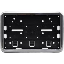 Altı Kare 26X17 cm Motor Çerçeveli Krom Plakalık
