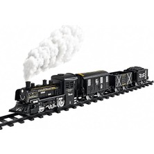Işıklı ve Sesli Buhar Çıkartan 15 Parça Tren Seti, 3 Farklı Ray Kurulumu, Pilli Oyuncak Tren 3+ Yaş FF-1603C-4C