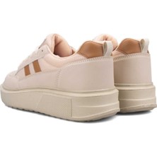 Bej Anorak Kalın Rahat Taban Sneaker Günlük Spor Ayakkabı