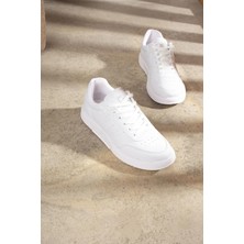 Beyaz Unisex Hafif Taban Günlük Yürüyüş Rahat Sneaker Spor Ayakkabı
