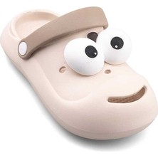 Ekru Emoji Günlük Bahçe Sahil Plaj Kreş Unisex Çocuk Terlik & Sandalet