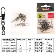 Captain 5023 Kilitli Klips Inox 10LU Paket Black Nikel