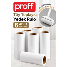 proff 6 Adet Xl Yüzey Tüy ve Toz Toplayıcı Yedek Rulo Kedi Köpek Tüy Alıcı (Sap Dahil Değildir)