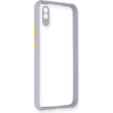 Metemix Newface Xiaomi Redmi 9A Kılıf Miami Şeffaf Silikon - Lila