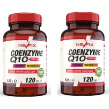 Nevfix Koenzim Q10 200 mg 240 Tablet Karamuk ve Resveratrol İçeren Besin Takviyesi Türkiye Menşeli