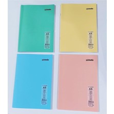 Adet A5 Küçük Boy 40 Sayfa Kareli Plastik Kapak Defter