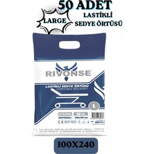 Rivonse Tek Kullanımlık Yeni Nesil Lastikli Beyaz Sedye Örtüsü 50'li - 100X240