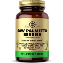 Solgar Saw Palmetto 520 Mg 100 Kapsül Vegan ve Vejetaryenler İçin Uygun, Alerjen İçermez