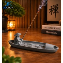 3doruk Zen Tasarımlı 3D Baskı Tütsülük | Tekne Figürlü Dekoratif Tütsü Standı | Modern Ev Dekoru