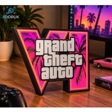3doruk Gta 6 Temalı Neon LED Dekoratif Masaüstü Objesi