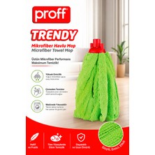 proff Trendy Mikrofiber Havlu Mop Yüksek Emici Çizmez Yıkanabilir Paspas Yedek Başlığı