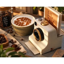 Klon Latte Art Camera – 4 Stencilli Manuel Coffee Art Kahve Süsleme Aparatı Kahve Köşesi Aksesuarı