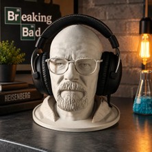 3doruk Heisenberg Tarzı 3D Kulaklık Standı – Dekoratif Karakter Büstü ve Masaüstü Kulaklık Tutucu