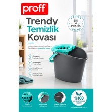 proff Trendy Temizlik Kovası Sıkma Süzgeçli Pratik Mop Su Kovası