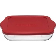 Paşabahçe 59006 Kırmızı Plastik Kapaklı Borcam 1,28 kg Kapasite ve Sızdırmaz Tasarım
