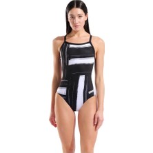 Arena Grid Swimsuit Lightdrop Back Kadın Yüzücü Mayo